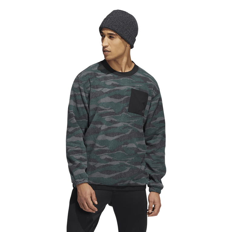 adidas Texture Print Crew Sweatshirt PGA TOUR Superstore